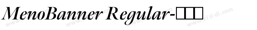 MenoBanner Regular字体转换